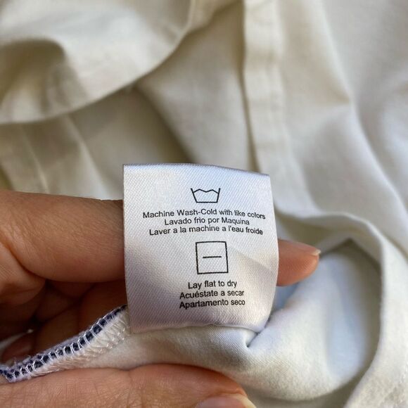 One Shoulder Large Side Daisy Design White Mini Dress Size Medium - Picture 8 of 8